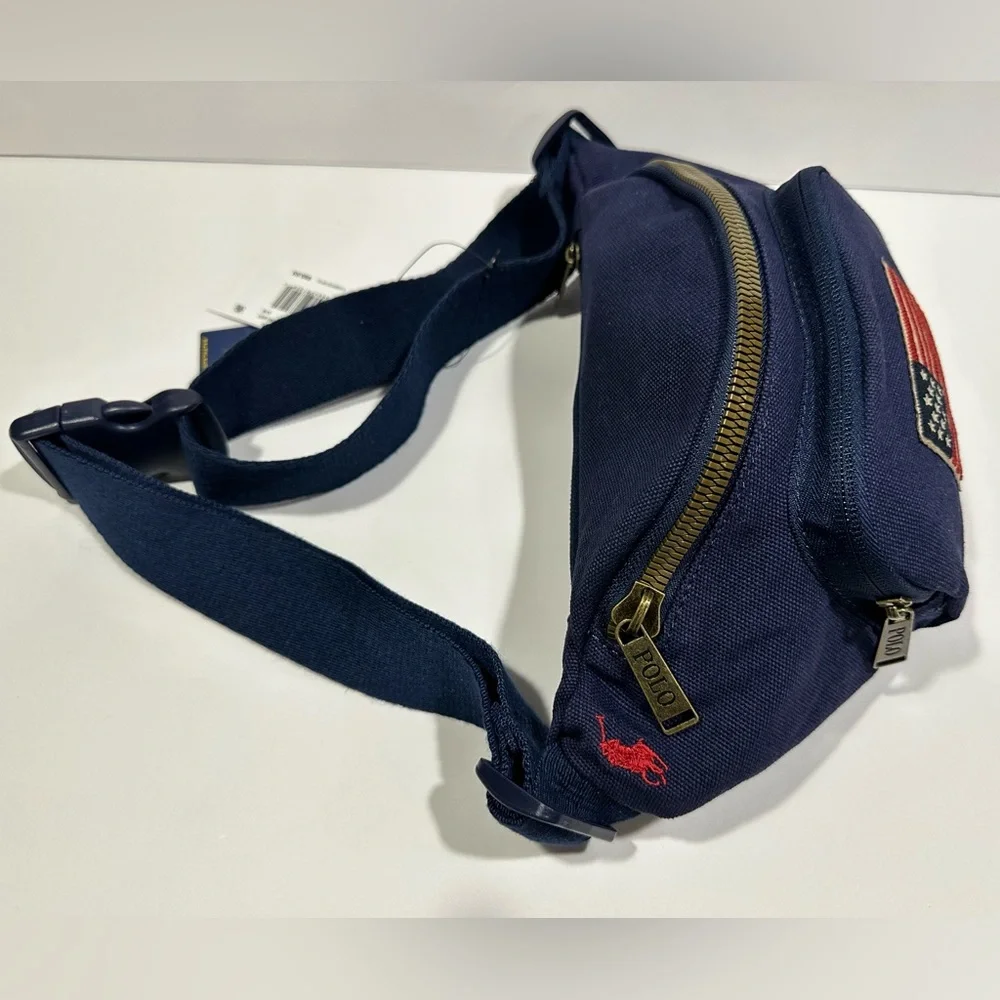 Polo by Ralph Lauren Blue Belt Bag with Flag Details - Picture 11 of 16